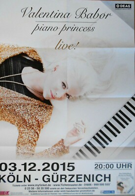 VALENTINA BABOR 2015 KÖLN - orig. Concert Poster - Konzert Plakat - DIN A1  F/N