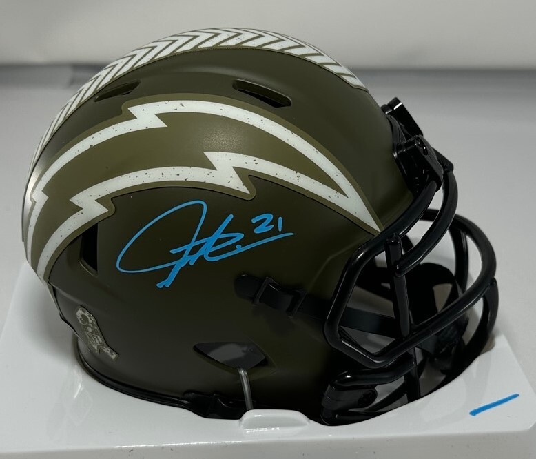 LaDainian Tomlinson Autographed Signed San Diego Chargers Chargers LADANIAN TOMLINSON Riddell SALUTE Speed Mini Helmet AUTO - BAS 