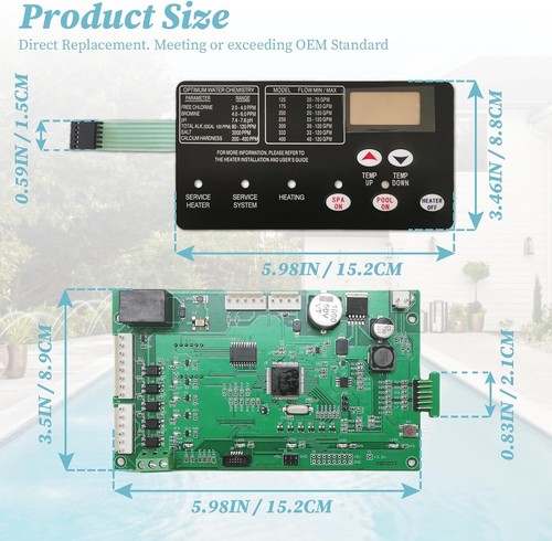 For Pentair MasterTemp NA/LP Control Board Kit w/ 472610Z Switch Pad 42002-0007S - Picture 5 of 12