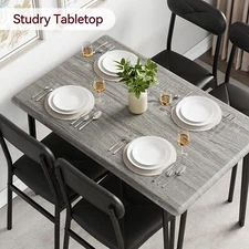 5 Piece Dining Table Set Modern Kitchen Table and 4 Upholstered Chairs Furniture