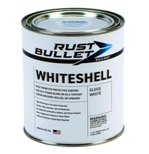 RUST BULLET WhiteShell Gloss White, 1 Quart UV Resistant Rust Preventive Coating