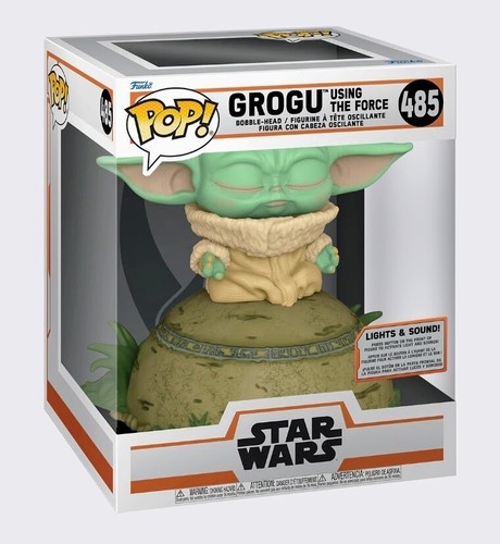 FUNKO POP! THE MANDALORIAN - GROGU USING THE FORCE #485 LIGHTS AND SOUND W/PLUSH - Picture 22 of 24