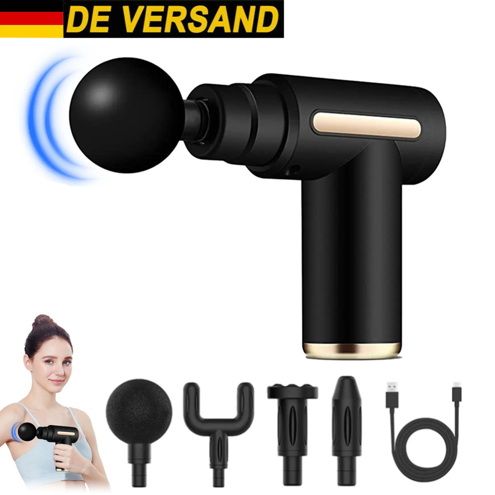 Mini Massagepistole Muskel Massagegerät Tragbar Muscle Percussion Massagerät DE