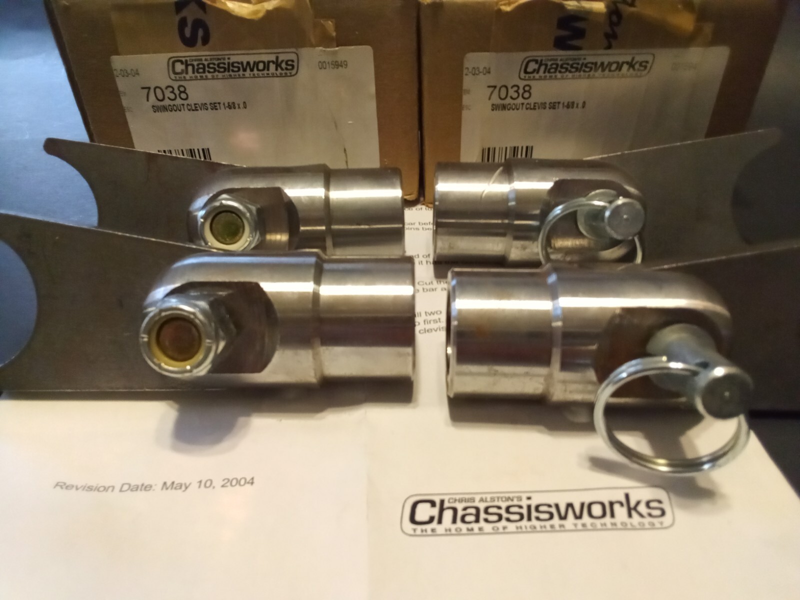 Chris Alston's Chassisworks 7038 SwingOut Clevis Set 15/8" x .083