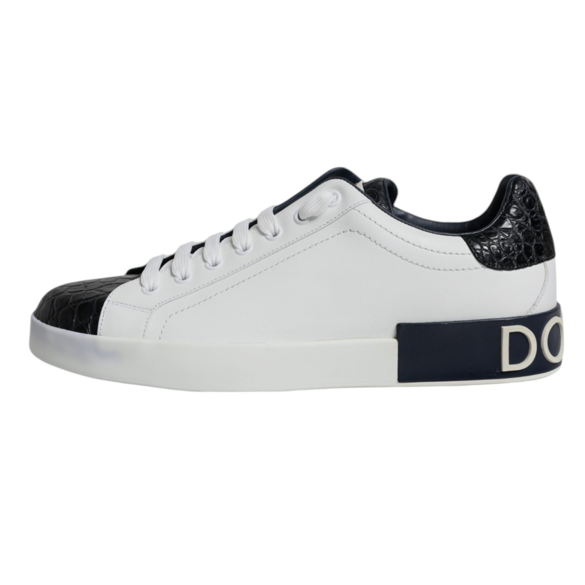 【関税込み】DOLCE&GABBANA VINTAGE PORTOFINO SNEAKER DOLCE & GABBANA Shoes White Leather Logo Portofino Sneaker