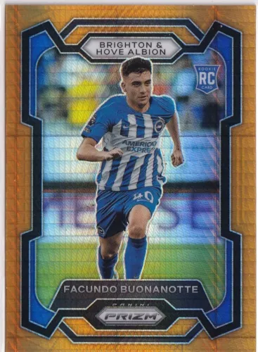 2023 Panini Prizm Premier League Orange Hyper Facundo Buonanotte #104 Rookie RC