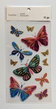 Golden Multicolored Butterfly Butterflies Scrapbooking Stickers Recollections
