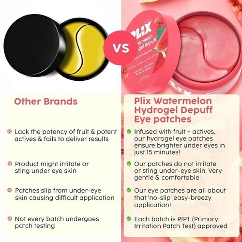 Plix Watermelon Hydrogel Under Eye Patches - 60 Patches - Picture 6 of 9