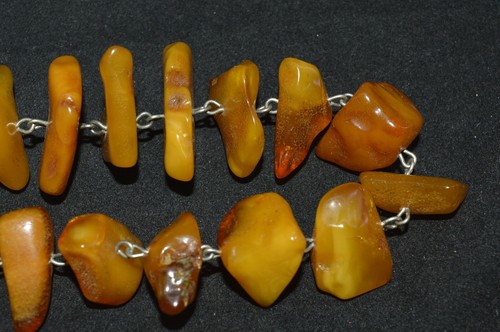 RRR! Antique NATURAL BALTIC AMBER Butterscotch Egg Yolk necklace Stone 琥珀色 كهرم - Picture 13 of 22
