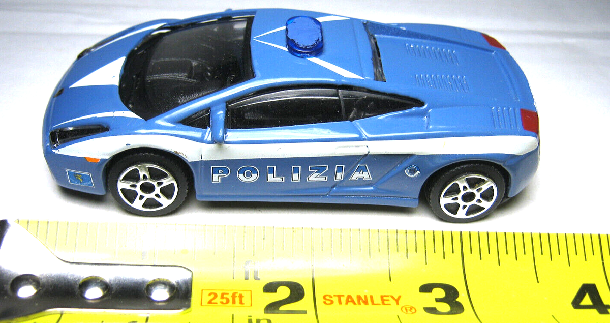 AUTOart 超美品 ランボルギーニ ガヤルド POLICE CAR 1/43 BURAGO LAMBORGHINI GALLARDO POLIZIA BLUE 1:43 DIECAST 3 7/8