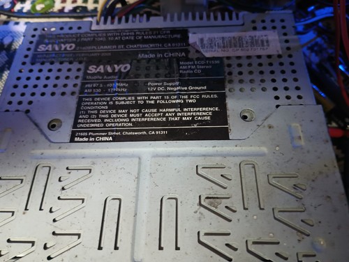 VTG Rare Old School Sanyo MASK Car Stereo CD Player Audio EQ Deck Flip Face DSP - Picture 7 of 11