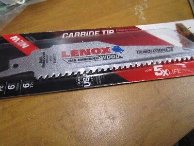 6'' 6 TPI LENOX Power Blast Reciprocating Saw Blade