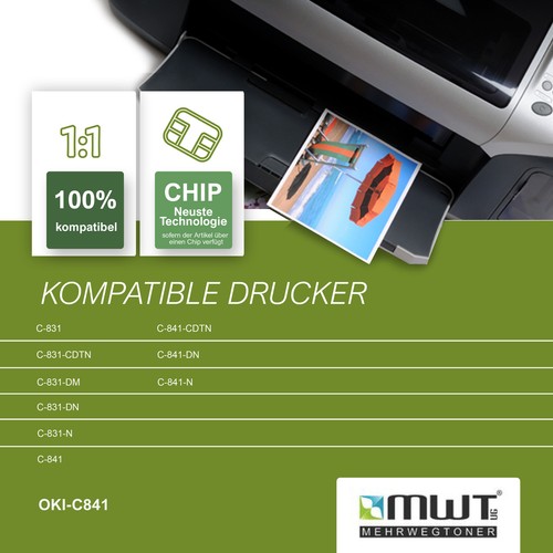 3x Toner für OKI C831CDTN C841DN C831DN C831 C841N C831DM C841 C841CDTN BLACK - Bild 3 von 5