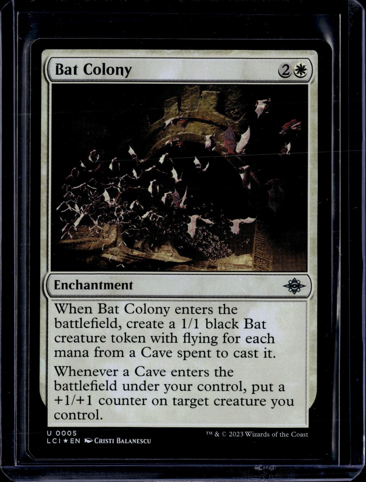 Bat Colony - 5 - Foil - LCI - NM - MTG Magic the Gathering