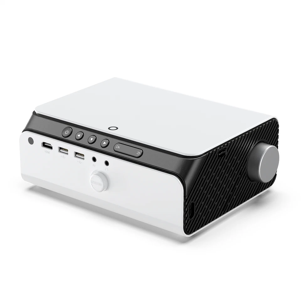 4K Mini Projector Dolby 1080P 2.4G/5G WiFi Bluetooth Movie Video Home Theater - Image 3 of 4