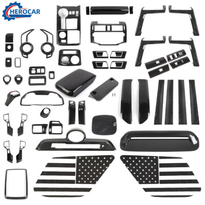 Carbon Fiber Inner Dash Panel Decor Cover Trim Bezel Kit for 4Runner 2010+ Acces