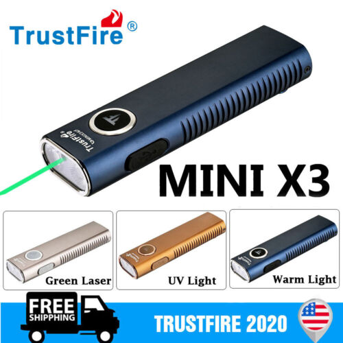 Trustfire Pro Flat EDC Flashlight Small Powerful with LED Light, UV, Green Laser - Picture 22 of 24