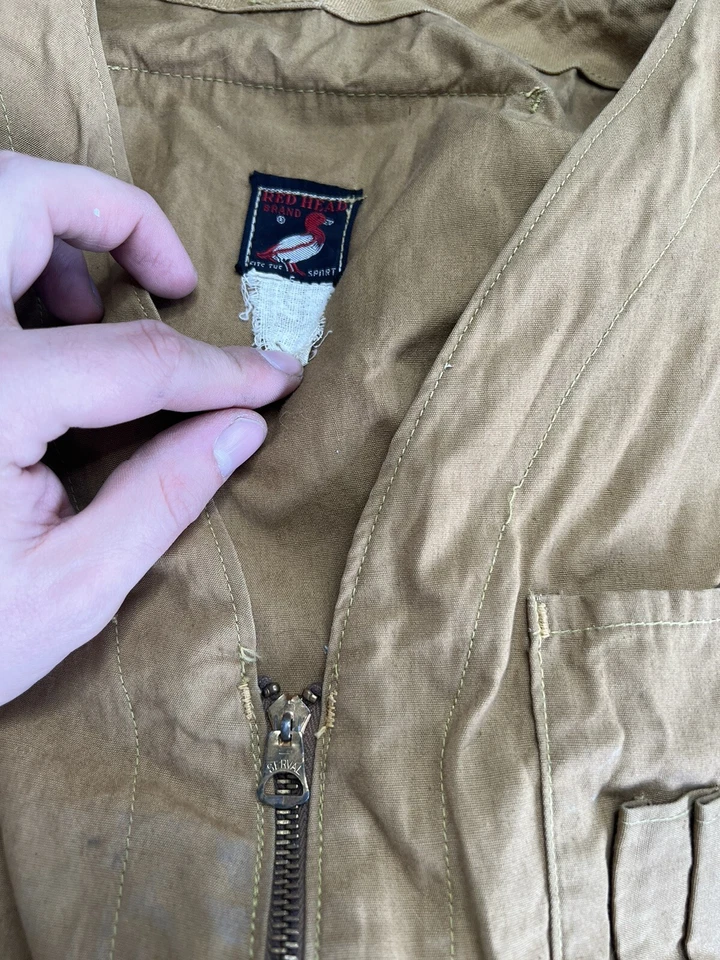 Vintage RedHead Brand Duck Canvas Shotgun Hunting Vest Size Med -L - Image 3 of 4