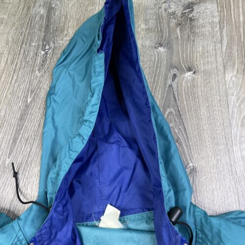 VTG White Sierra Teal Green Nylon Anorak Pullover Jacket Mens Size M Medium - Picture 13 of 22