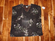 NWT Womens O'Neill Black Floral Bali Printed Swim Cover Size Medium
