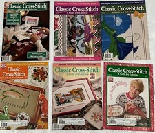 Lot Of 6 Classic Cross-Stitch Magazines A Needle Arts Collection 1991