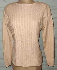 Vintage EVAN-PICONE lambswool/Angora blend Peach colored sweater. Size medium. S