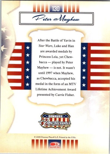 2008 Donruss Americana II #130 Peter Mayhew - Picture 2 of 2