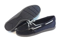 Womens Sperry Top Sider Shoresider STS94052 Black Fabric Upper Slip On Shoes