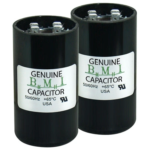 (2) PACK , 400 - 480 uF x 165 VAC  BMI Motor Start Capacitor # 092A400B165BD4A