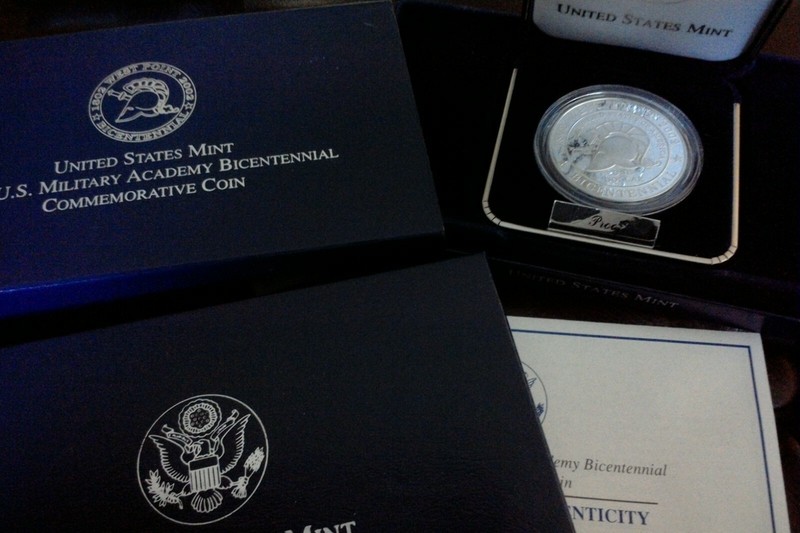 2002 U.S. Military Academy Bicentennial Commemorative Proof Silver Dollar w/COA