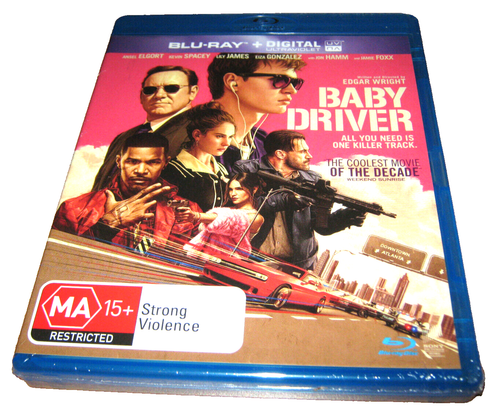 Baby Driver - Kevin Spacey - Blu-Ray - New Sealed - Region B - Picture 1 of 1