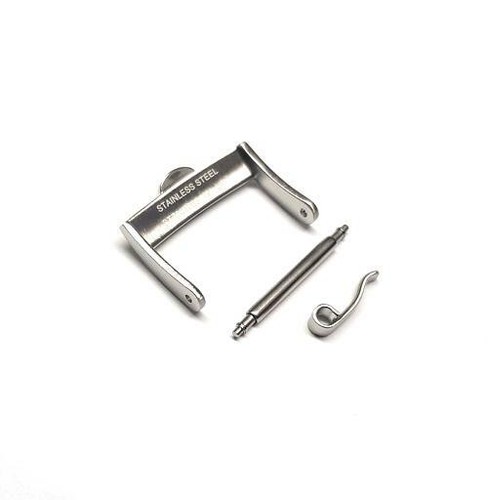 Omega fibbia acciaio TONGUE 18mm 025STZ007063 boucle hebilla fibbia ad ardiglione SATIN - Foto 5 di 5