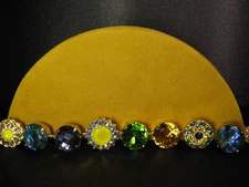 MARIANA BRACELET SWAROVSKI CRYSTALS FLOWER GREEN MULTI COLOR Yellow Gold PL 