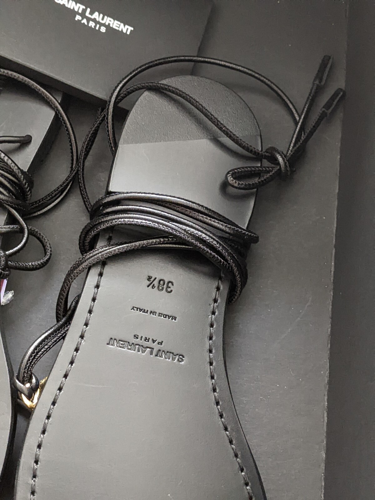 Sandali cuore placca Saint Laurent