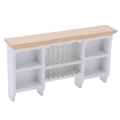 Casa delle bambole scala 1:12 miniatura non dipinta scaffale sospeso armadio a muro mobili - Foto 4 di 5