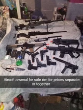 Airsoft Arsenal 3 Snipers, 3  AEGs, 4 Spring Pistols