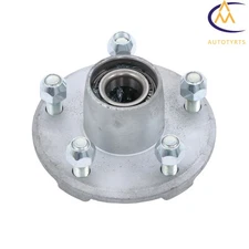 5 Bolt 4.5" Bolt Pre-Greased Trailer Hub Bearings Kit For 2000 lbs 1-1/16" Axle