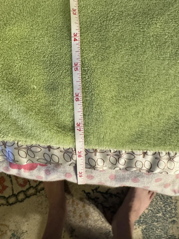 Winnie The Pooh Silly Old Bear Green Toddler Baby Blanket Lovey Satin Edge - Image 4 of 4