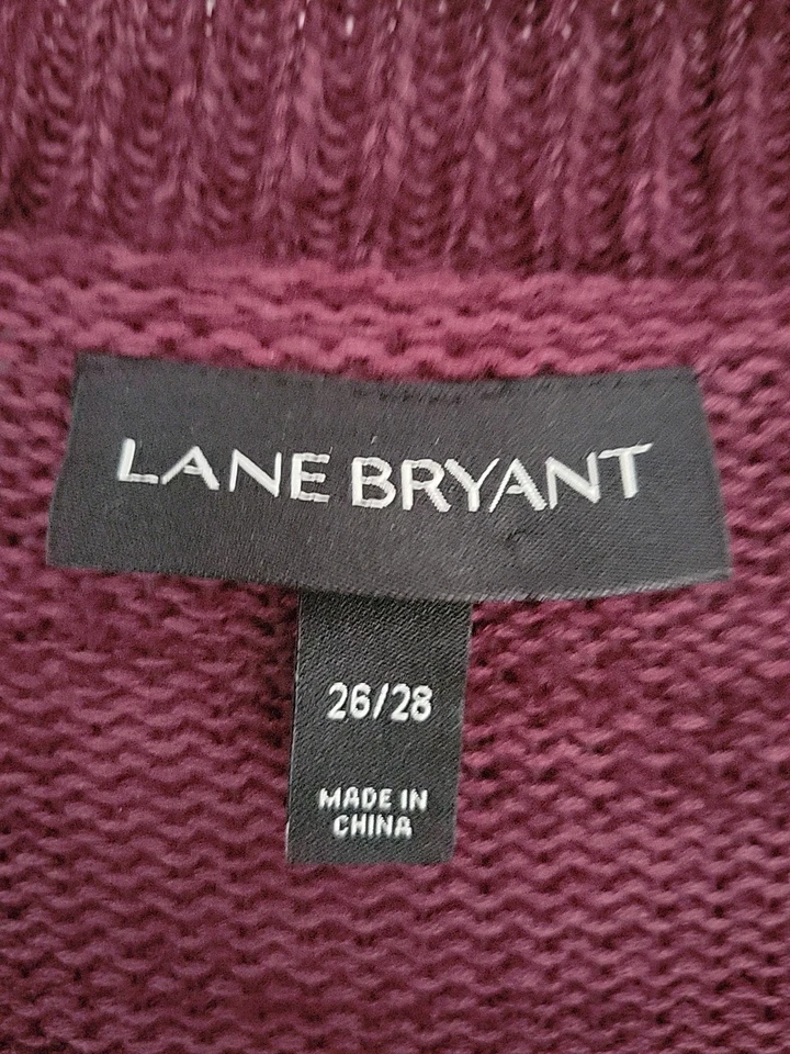 Vestido Suéter Lane Bryant 26/28 Borgoña Suave y Sexy Foto 2 de 4