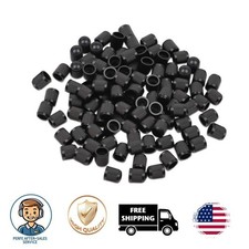 New Plastic 100pcs Car Tire Rim Valve Stems Wheel Tyre Air Caps Dust Cover Black New Plastic 100pcs Car Tire Rim Valve Stems Wheel Tyre Air Caps Dust Cover Black