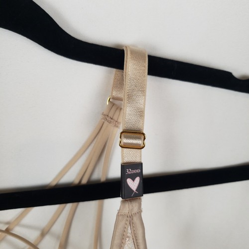 Victoria's Secret Luxe ungefütterter Halb-BH 32DD Starburst Seitenverschluss beige neu ohne Etikett - Bild 5 von 10