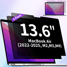 2-Pack Privacy Screen Protector for Macbook Air 13.6 Inch 2022-2025, M2, M3, M4