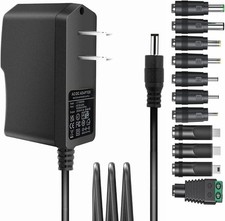 Universal 5V 2A AC Adapter Power Supply with 11 DC Plug Tips AC to DC5V 1.5A 1A