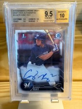 2016 Bowman Chrome Draft Corey Ray Auto #CDACR BGS 9.5 10 Auto