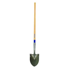 Round Point Shovel, 14 ga Not Applicable Blade, Steel Blade, Standard Step, 48