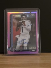 2025 Topps Chrome CAM WARD Pink Refractor Rookie AUTO /250 Titans RC