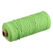 Cotton Braided Rope Cable Luminous Green 100m/109 Yards 2mm Diameter