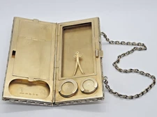 German Sterling Silver Lady's Combination Sovereign Minaudiere Compendium Case