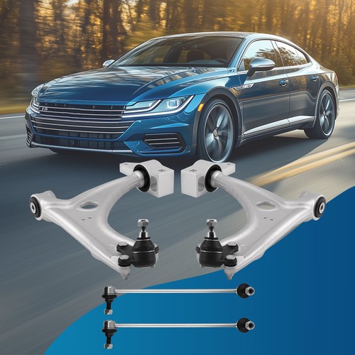 Front Lower Control Arms for VW Passat Tiguan CC w/Ball Joints Sway Bar Link - Picture 11 of 19