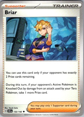 Briar Stellar Crown 132/142 Uncommon Pokemon Near Mint